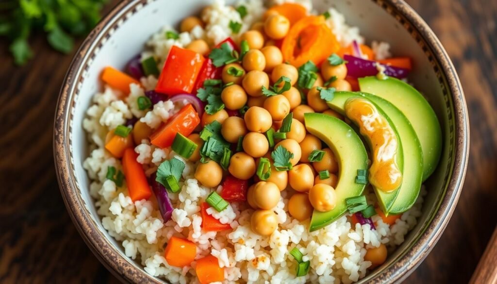 Cauliflower Rice Bowls with Global Flavors