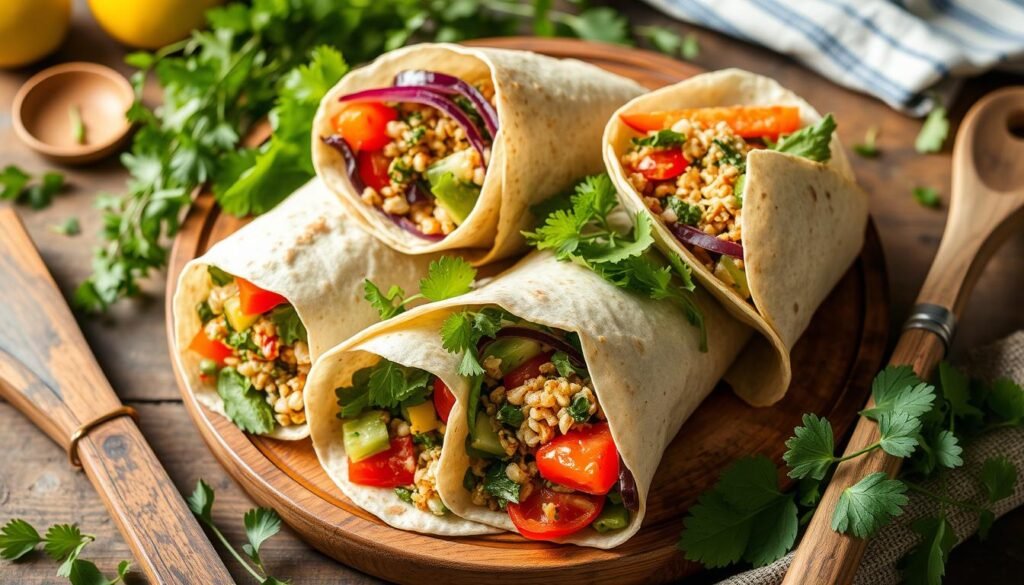 Vegetarian Wrap Presentation