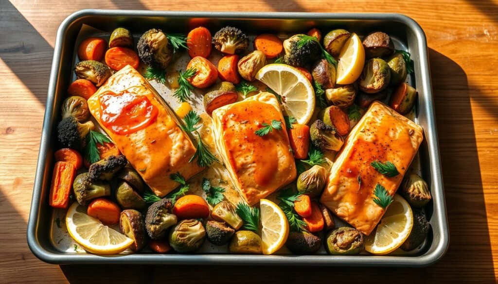 Sheet-Pan Salmon And Veggies